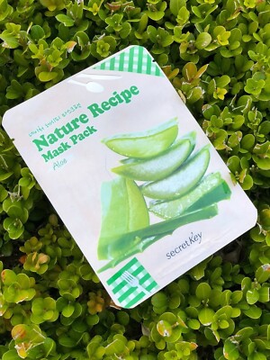 NEW Secret Key Nature Recipe Mask Aloe Brightening Masks Korean Skincare Vegan