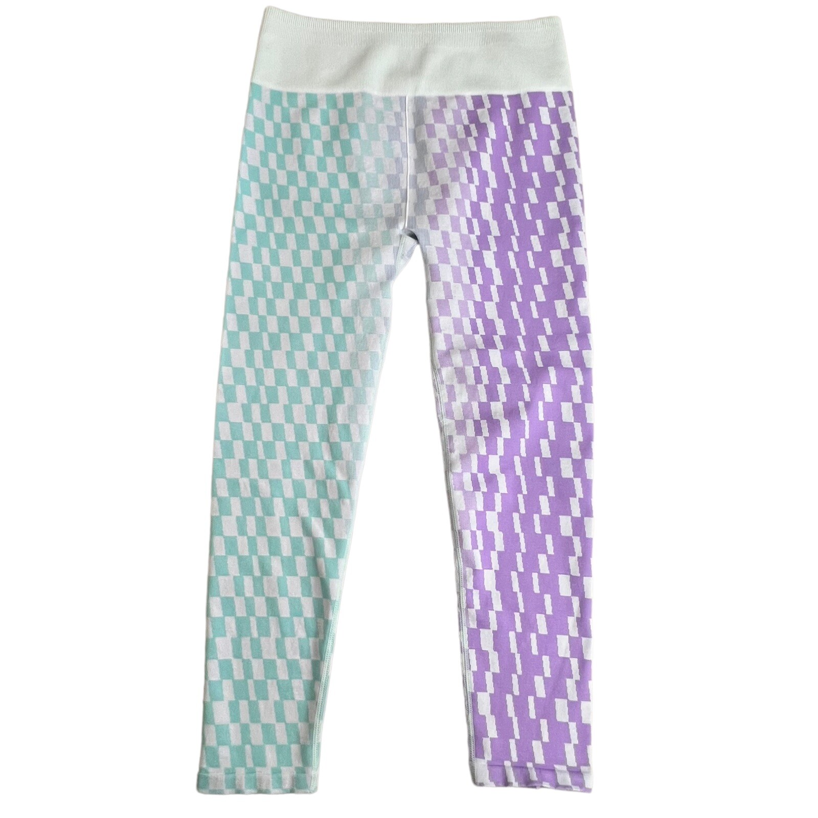 Fabletics Womens Multicolored Checkered High Wais… - image 2