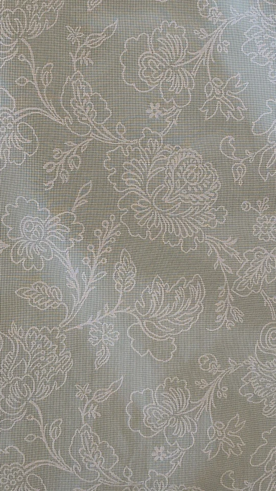 Tecido de estofamento brocado floral verde reversível - Vendido por jarda - Imagem 2 de 4