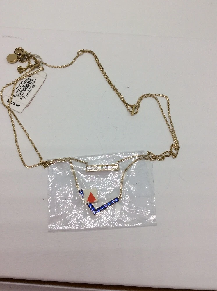Michael kors online gold bar necklace