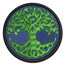 Tree of Life Multi-Color Embroidered Iron-On Patch Applique
