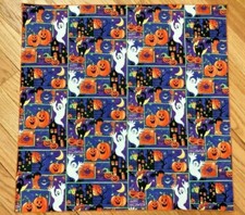 Dog HALLOWEEN Bandana/Scarf 19 1/2" x 19 1/2" Tie On Made in USA