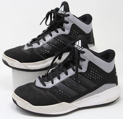 Adidas Outrival Basketball Shoes Youth Boys Size 4.5Y Sneakers Black Gray C76636