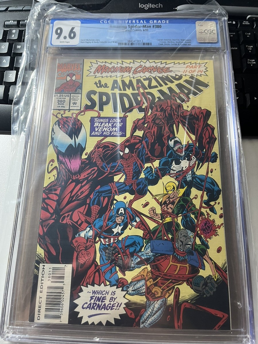 Amazing Spiderman 380 cgc 9.6 Maximum Carnage 11 of 14 Venom