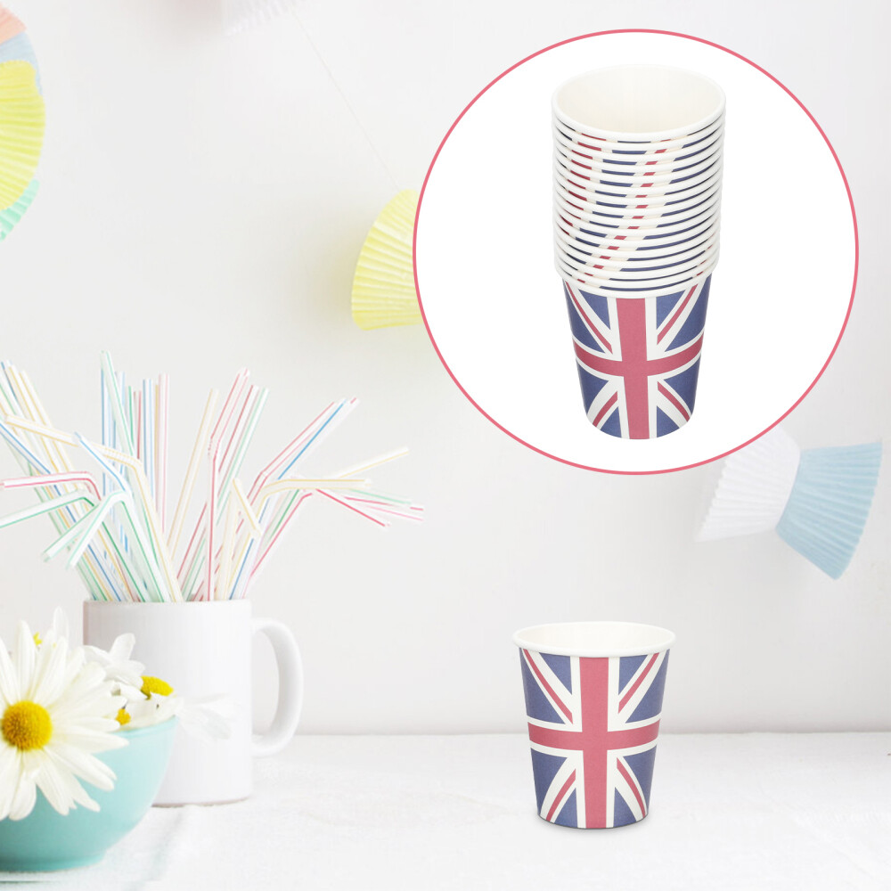 Union Jack Party-Set – Inkl. Pappteller (23 Cm), Becher (266 Ml), Wimpelkette & Mehr Für Britische Mottopartys