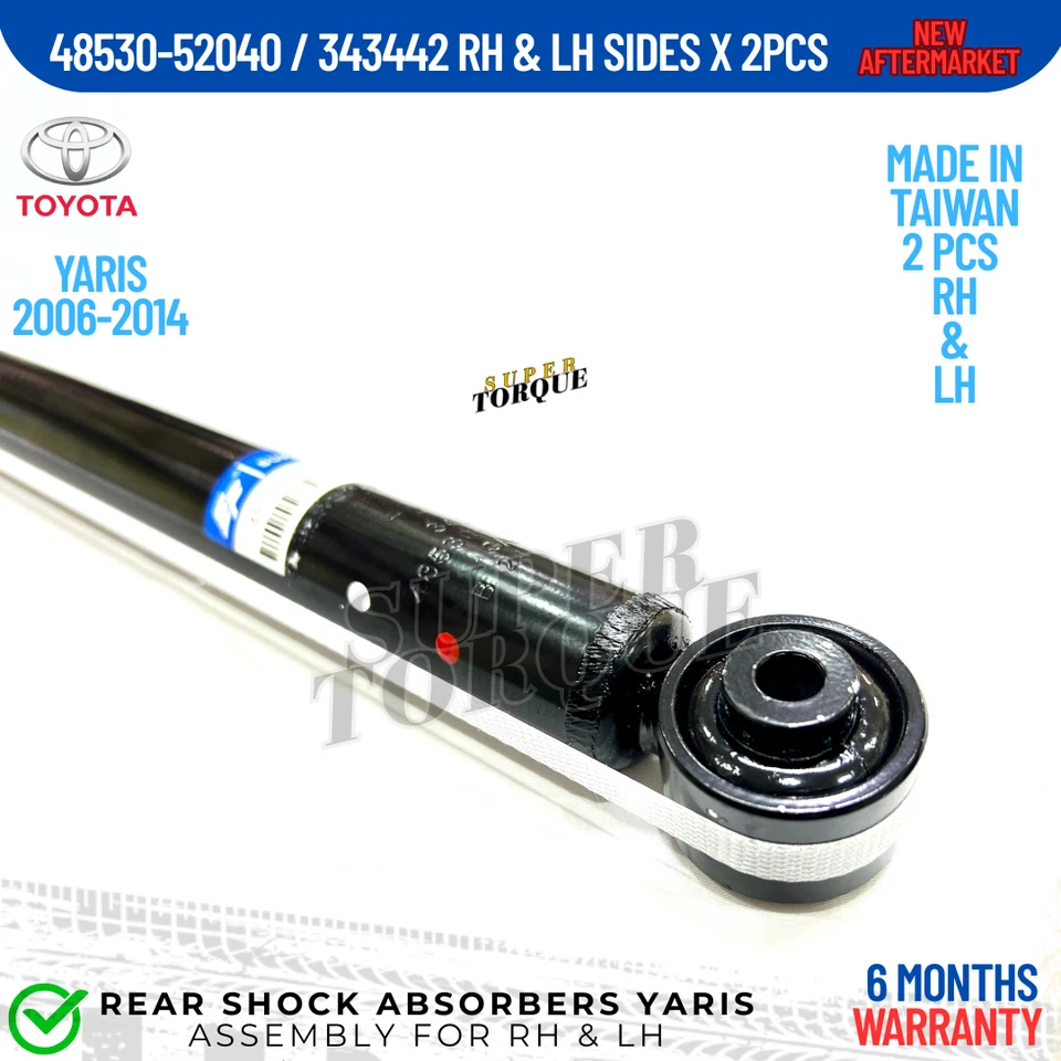 Amortiguadores traseros del lado del conductor y del pasajero para Toyota Yaris 2006-2014 Foto 4 de 4