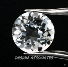 DIAMOND QUARTZ 10 MM ROUND CUT CHECKERBOARD TOP  ALL NATURAL AAA LOT 173656