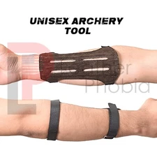 Traditional Leather Archery Arm Guard  Forearm Protector for Bow Hunting