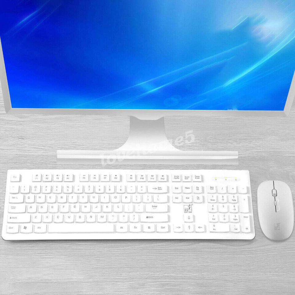 Wireless 2.4GHZ Slim Keyboard and Cordless Optical Mouse Combo For Laptop PC - Image 2 of 4