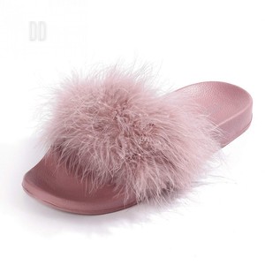Fitory Ladies Slippers Sliderswomens Cute Faux Fur Slides With Arch