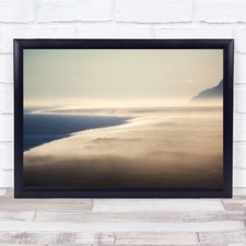 Nebel Nebel Dunst Landschaft Sonnenuntergang Wasser Meer Ozean Küste Wandkunstdruck