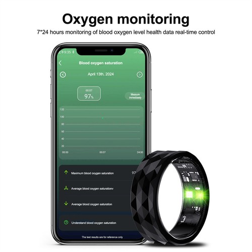 Smart Ring Health IP68 Waterproof Finger Ring Monitor Heart Rate Fitness Tracker - Picture 8 of 29