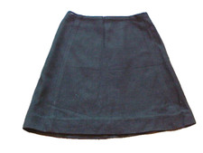 VTG 60s A-Line Skirt in Olive Green Bonded Fabric size 27" waist Sears 