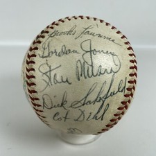 1954 St. Louis Cardinals Team Signed Baseball Stan Musial (25) Autographs COA