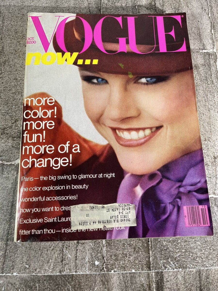 Vtg Vogue US Magazine October 1978 Michele Stevens Cover - Very