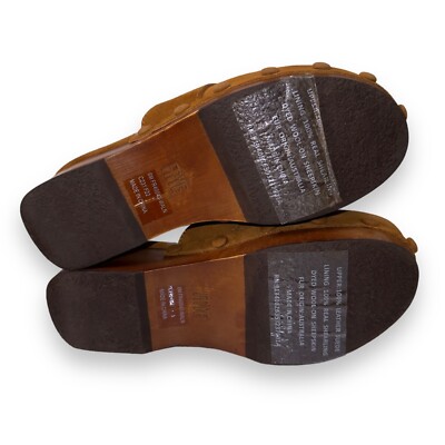 Frye Melody Genuine Shearling Lined Platform Clogs Walnut Brown Women\'s 7M Shop Brown Womens Melody Shearling Platform Clogs – Shoebacca main image 2