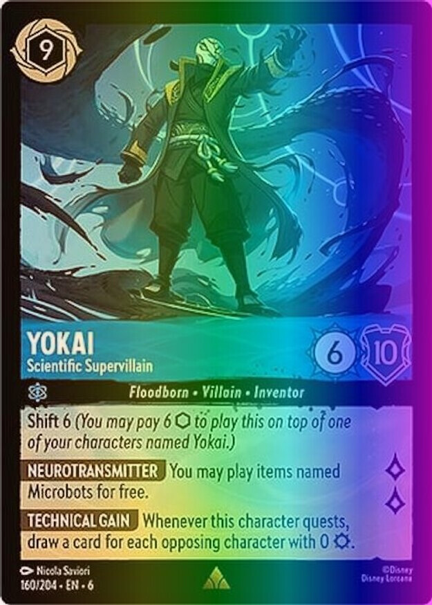 Lorcana Yokai - Scientific Supervillain (160/222) Azurite Sea NM FOIL