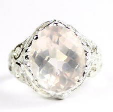 Rose Quartz, 925 Sterling Silver Ladies Ring, SR114