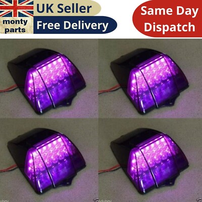4 Stück LILA 12V-24V LED Seitenmarkierungsblinker LKW Anhänger Bus Fahrgestell