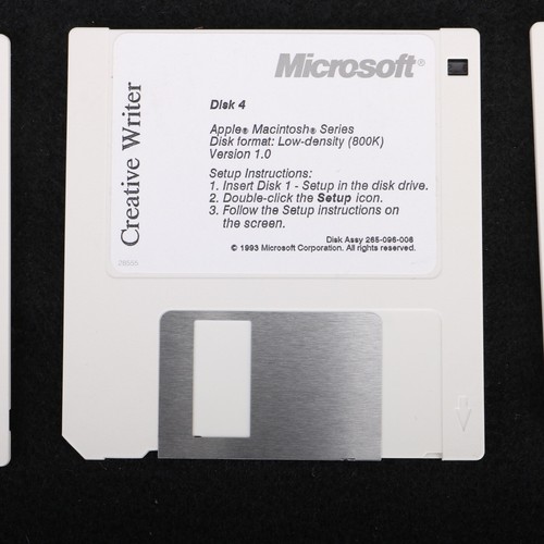 Microsoft Creative Writer For Apple Mac 5 Disk Set 3.5 HD Floppy Disk - Picture 5 of 6