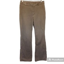 Vintage Y2K Grey Pinstripe Flare Leg Cotton Pants Size 8