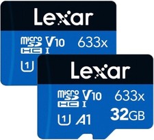 Lexar A1 4K U1 64GB 128GB 512GB MicroSDHC/XC Flash Memory Card With Adapter Lot