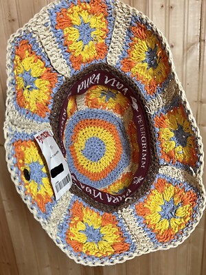 Peter Grimm Pura Vida Fergie Bucket Granny Square Hand Flower Straw Sun Hat NWT Peter Grimm | Accessories | Peter Grimm Pura Vida Fergie  main image 2