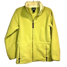 L.L. BEAN Women's Sz S Green Fleece full Zip Jacket 