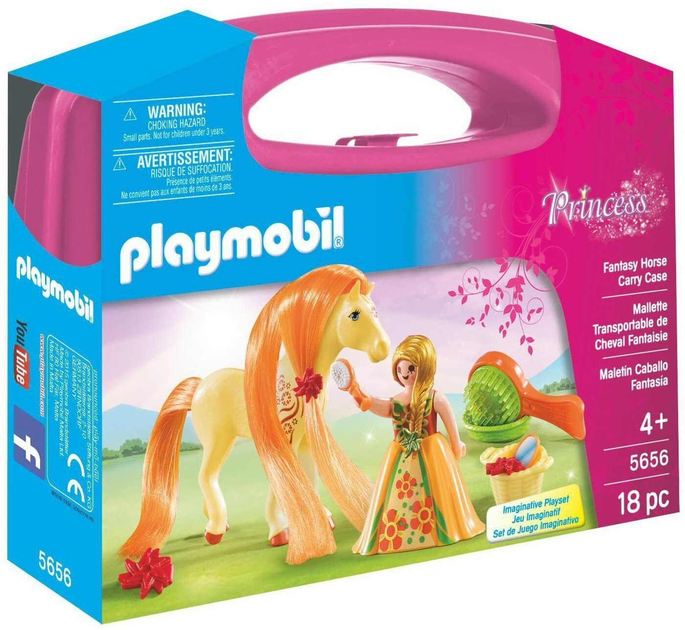 PLAYMOBIL Principessa Borsa Principessa E Cavallo A Pettine 5656 Scatola