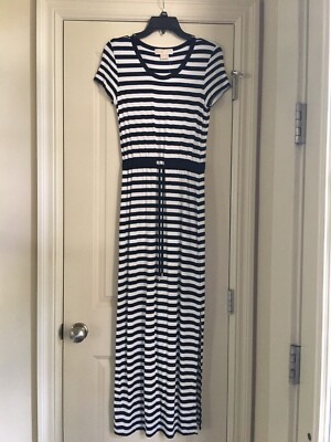 Michael Kors Short Sleeve Maxi Dress Size Petite Small Women Black - Main Image