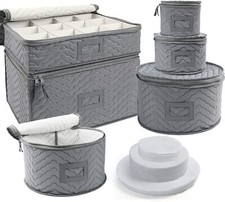 China Storage Containers Quilted Felt Plate Platter Glass Dishes Stemware Case