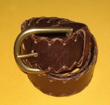 WOMEN'S GAP BROWN GENUINE LEATHER BELT SIZE S.