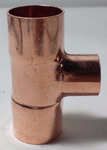 1" x 1" x 1/2" Reducing Tee (BAG OF 5) COPPER PIPE FITTING - Picture 2 of 3