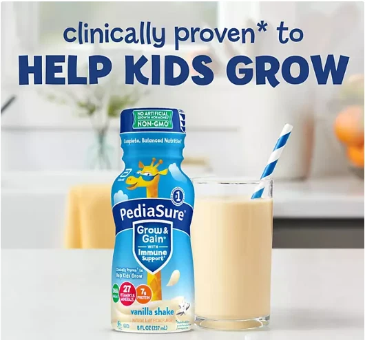Batido nutricional PediaSure Grow and Gain para niños, vainilla 24x8 fl. oz.  Foto 2 de 3