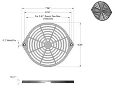ForwardPrintIs this page helpful Plastic Guard, 5.91"  6.77" Round Oblong Fan