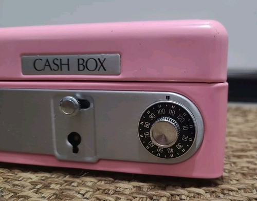 Vintage Metal Toy Cash Box Pink Combination Lock - Made in Japan - Picture 7 of 20