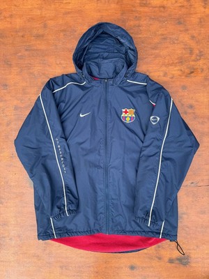 Fc Barcelona 2001/2002 Winter Fleece Jacket training Vintage Nike  