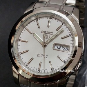 seiko 5 white face