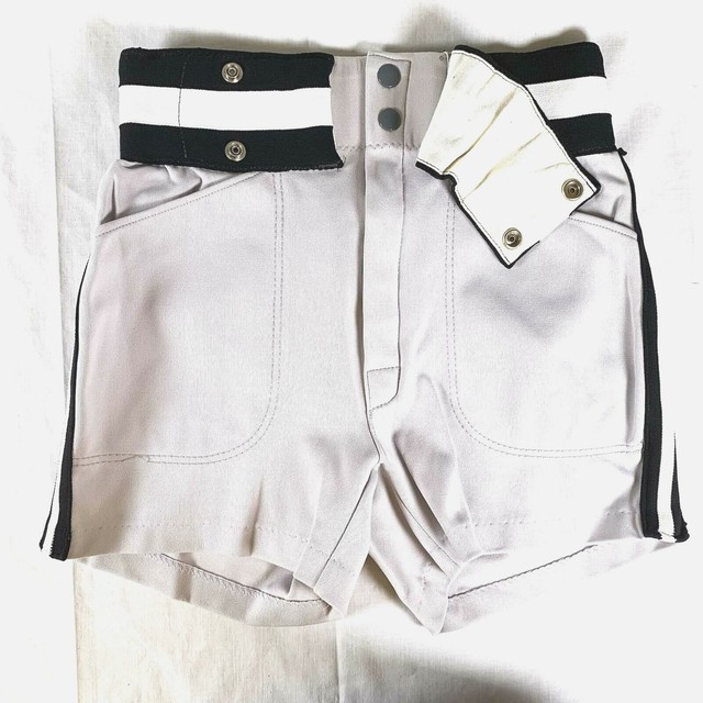 Medalist Softball Baseball Coach Shorts Gray w/ Blue & White Stripe Small BB eBay