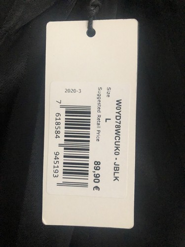 Guess Black Midi Office Skirt Split Front Zip closure size L/ UK 12-RRP 89.9EUR - Picture 4 of 16