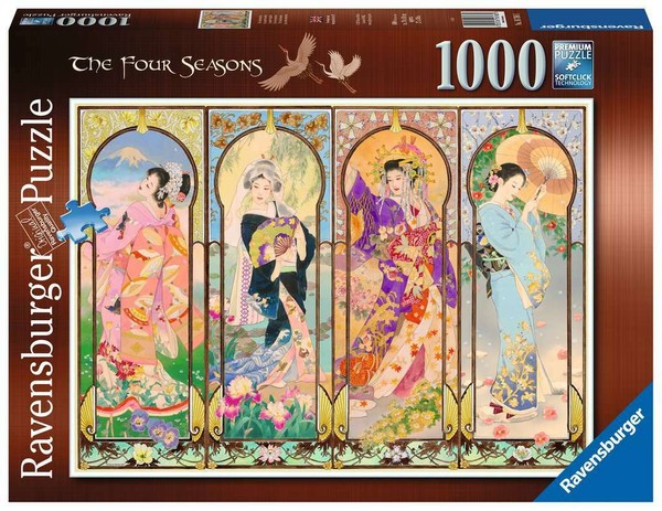 Ravensburger PUZZLE*1000 Teile*Haruyo Morita*The Four Seasons*RaritÄT*Neu+Ovp-image