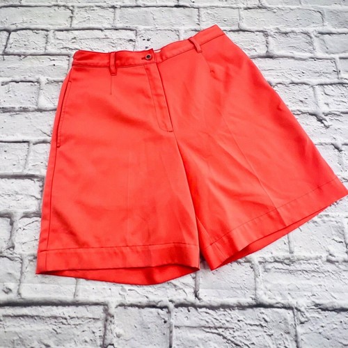 Coral Bay Shorts Womans 4 Golf Bermuda Flat Front Stretch Coral High Rise