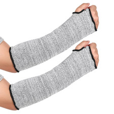 Snuviax 2 Pairs Cut Resistant Sleeves, Protective Arm Sleeves Medium, Gray