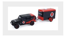 Greenlight 32330C Jeep - Wrangler Unlimited With Small Cargo Trailer 2012 - BLAC