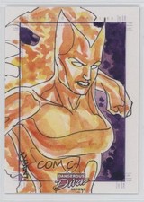 Juego de 4 bocetos automáticos Marvel Dangerous Divas Series 2 1/1 2014 Mayessa Balmes