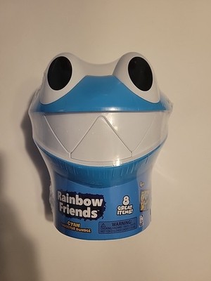 New Rainbow Friends Cyan Coin Bank Collector Bundle w/ (8) Surprises Ships Free