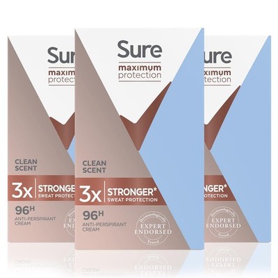 Women Maximum Protection Clean Scent AntiPerspirant Deodorant Cream 45ml Pack...