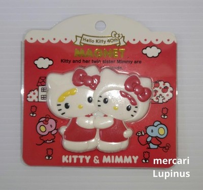 Sanrio Hello Kitty & Mimmy 40th Anniversary Magnet Selten Sammlerstück Neu