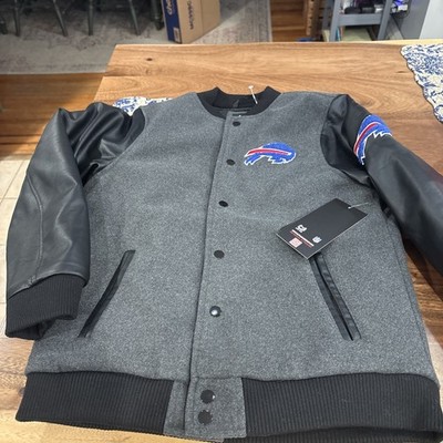YOUTH BUFFALO BILLS Ultra GAME Quilt Lined Chenille Varsity Jacket  XL NWT $155