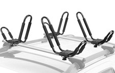 Kayak Rack 2 Pair J Bar for Canoe Surf Board SUP On Roof Top Mount Crossbar w...